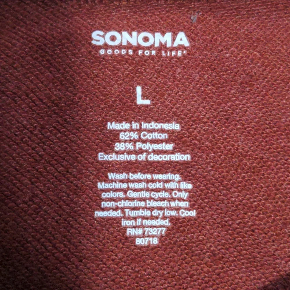 Women's Sonoma French terry long sleeve heart top - Picture 3 of 4